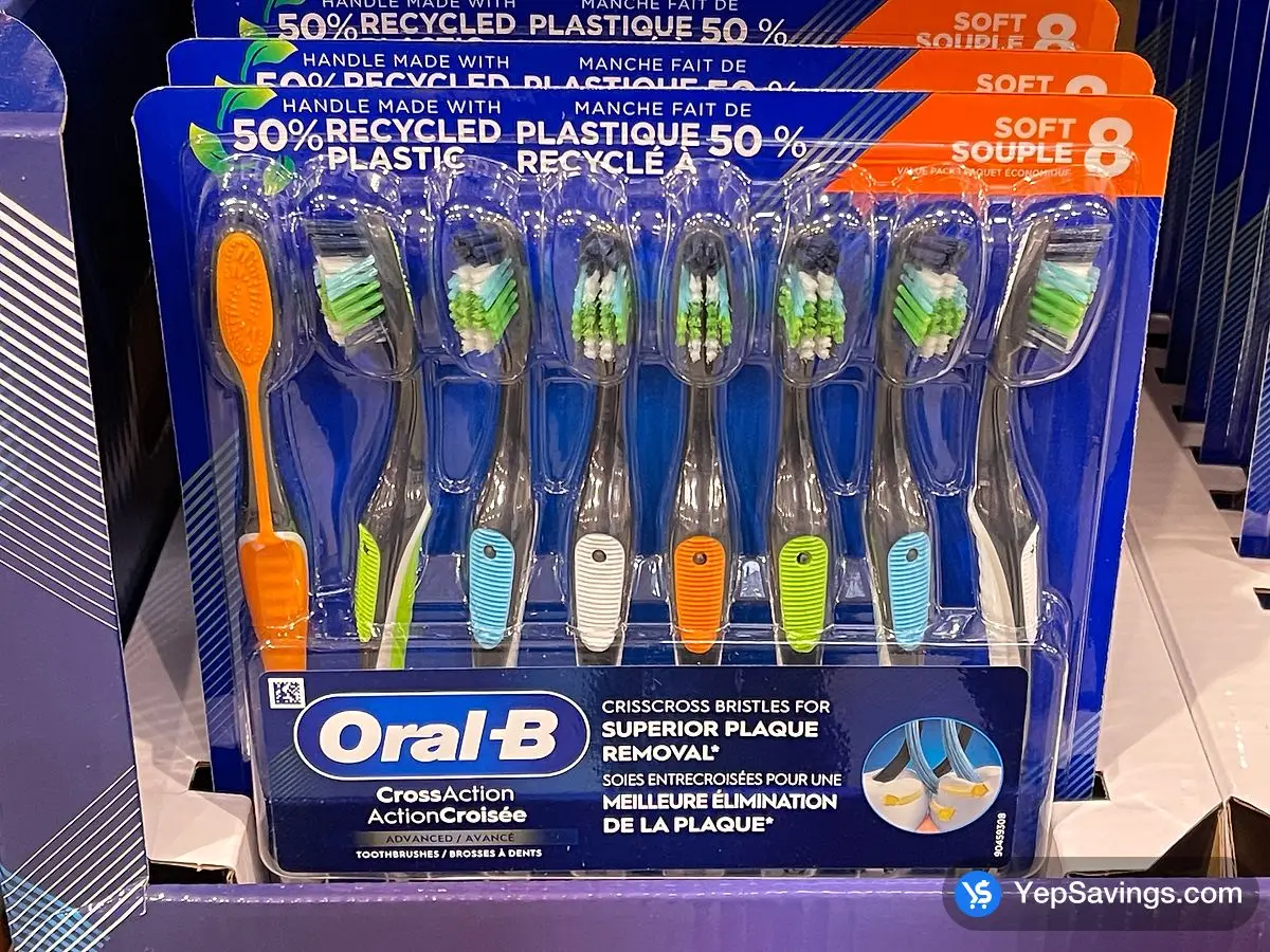 Costco ORAL-B MAX CLEAN TOOTHBRUSHES PACK OF 8 - Canada (ITM 1474685)