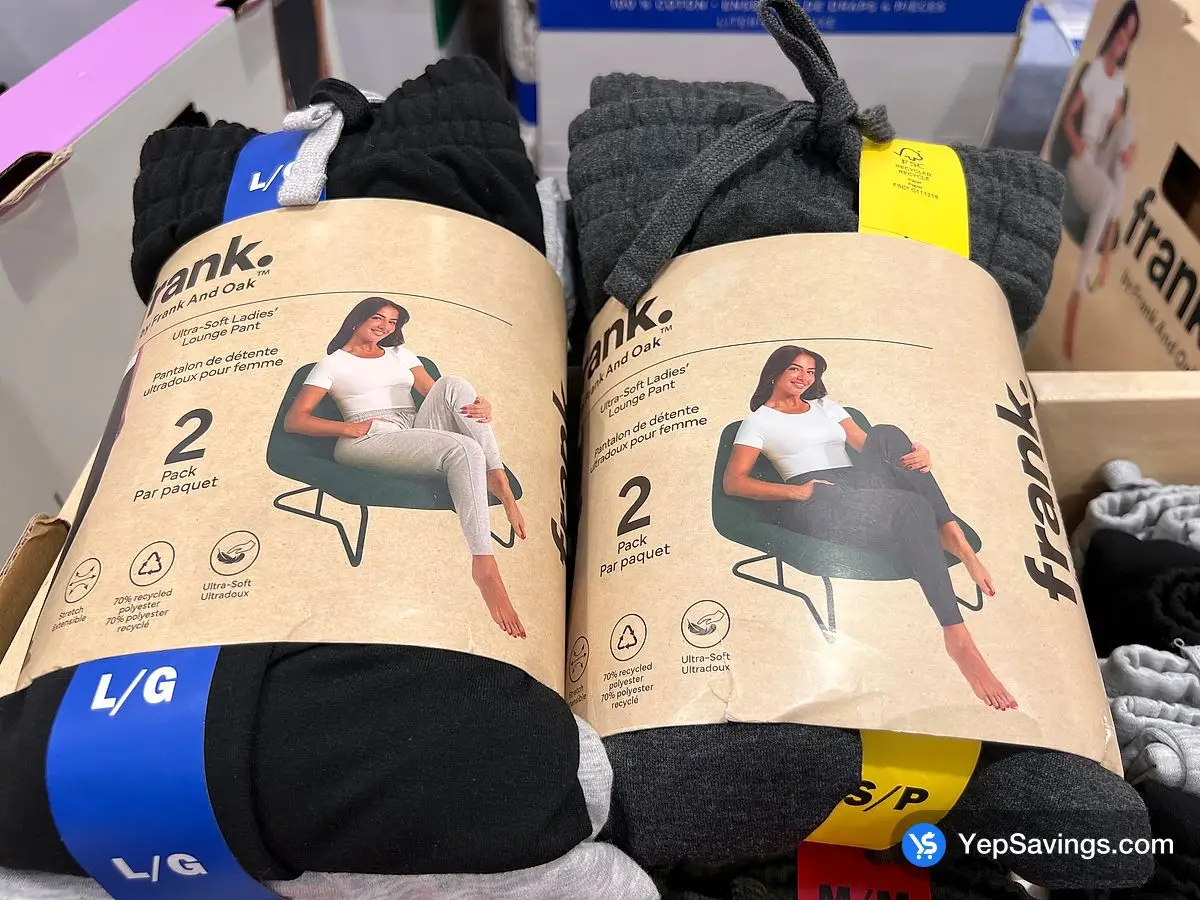 Costco FRANK BY FRANK & OAK LOUNGE PANT 2PK + LADIES SIZE S - XXL - Canada (ITM 3832190)