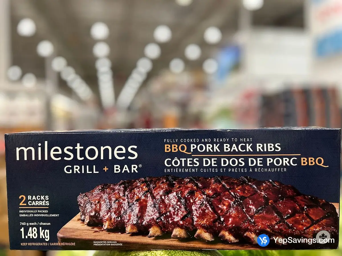 Costco MILESTONES PORK BACK RIBS 2 x 740 g - Canada (ITM 1129588)