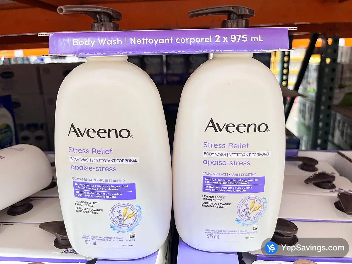 Costco AVEENO BODY WASH STRESS RELIEF 2 x 975 mL - Canada (ITM 1058377)
