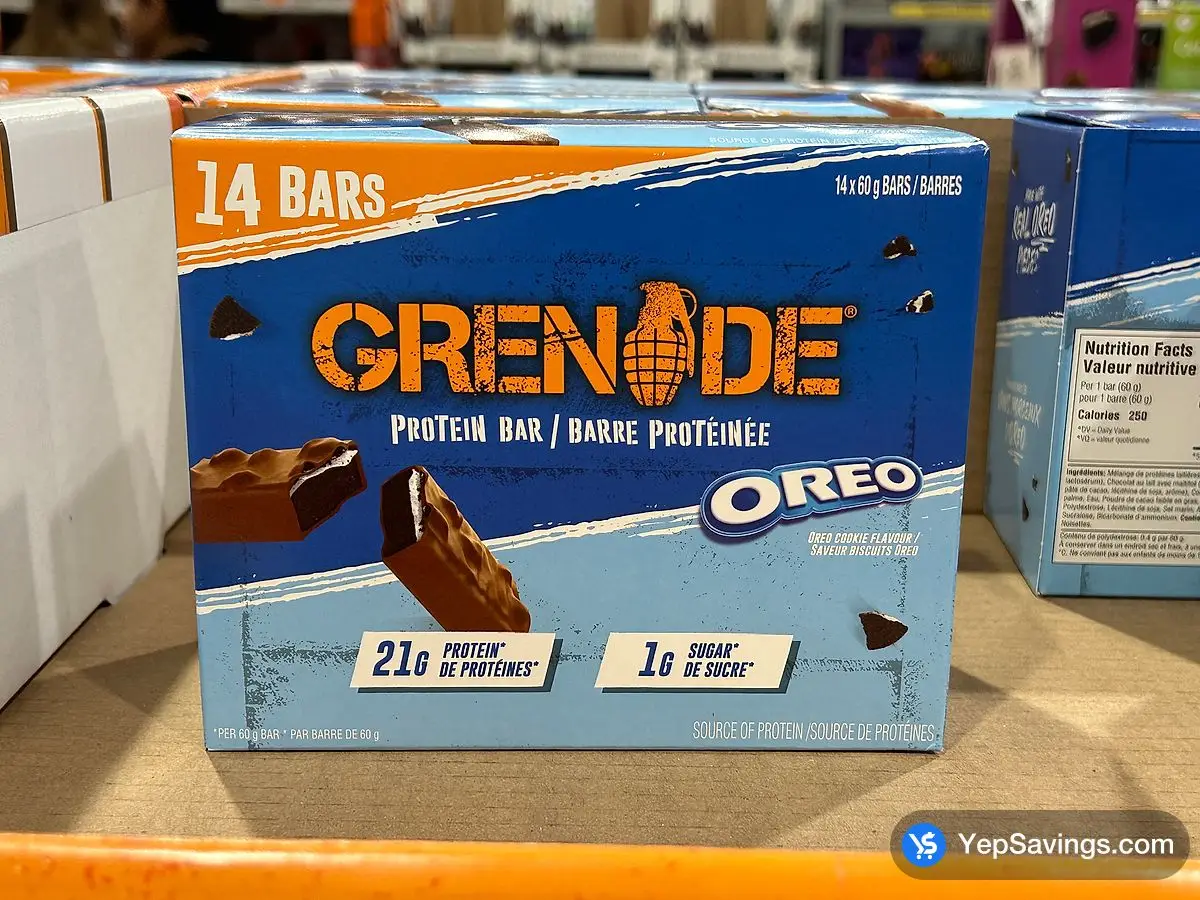 Costco GRENADE OREO PROTEIN BAR 14 x 60 g - Canada (ITM 1844665)