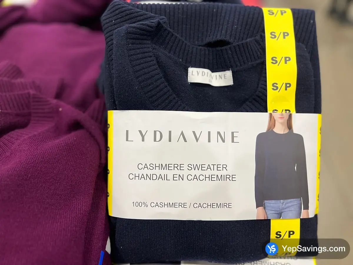 Costco LYDIA VINE CASHMERE SWEATER LADIES SIZES S - XL - Canada (ITM 7001234)