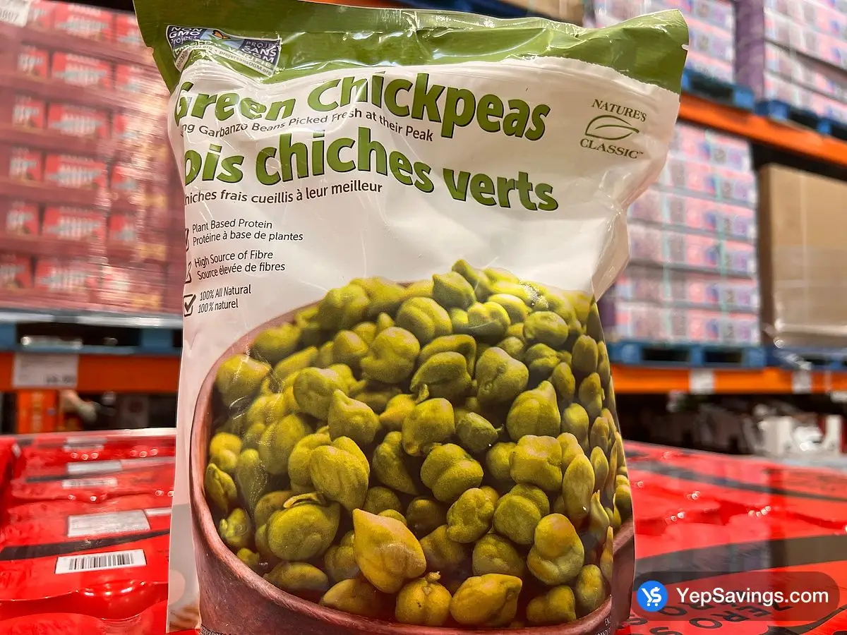 Costco NATURE'S CLASSIC GREEN CHICKPEAS 1.5 kg - Canada (ITM 676698)