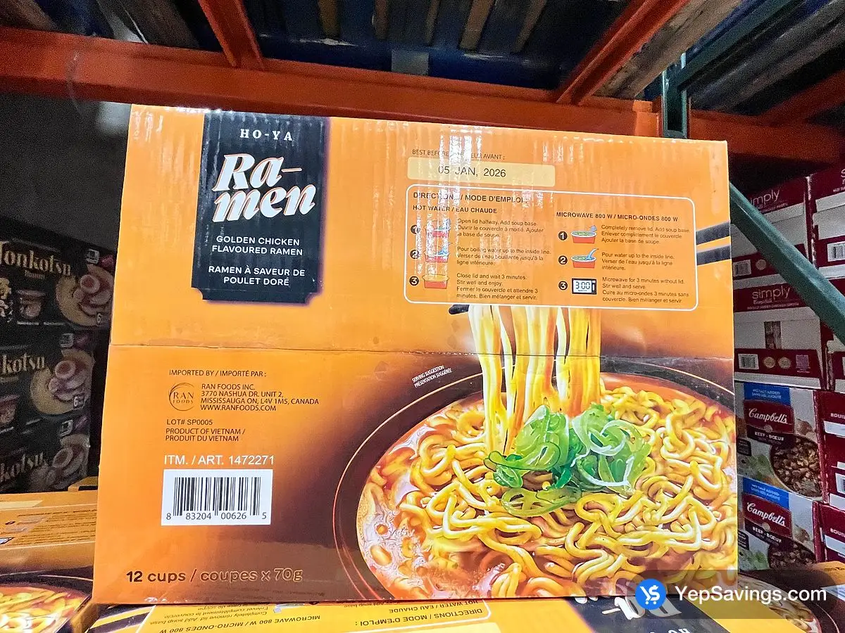 Costco HO - YA GOLDEN CHICKEN RAMEN 12 x 70 g - Canada (ITM 1472271)