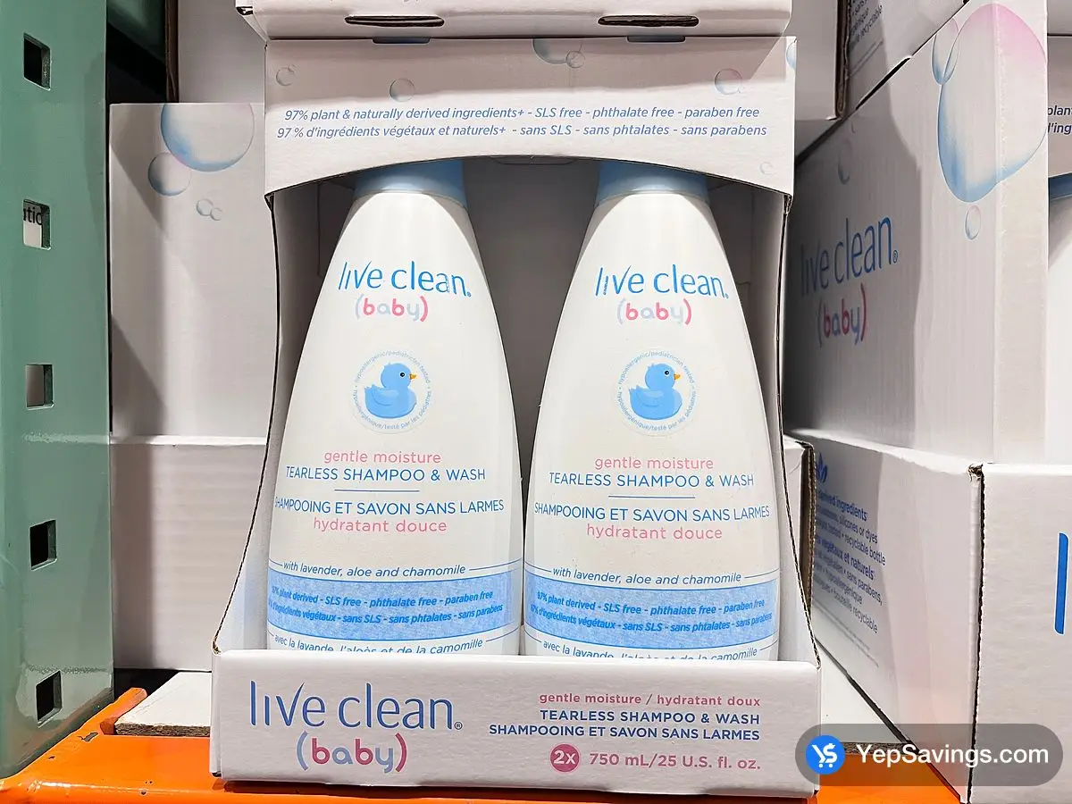 Costco LIVE CLEAN BABY TEARLESS SHAMPOO AND WASH 2X750mL - Canada (ITM 2888888)