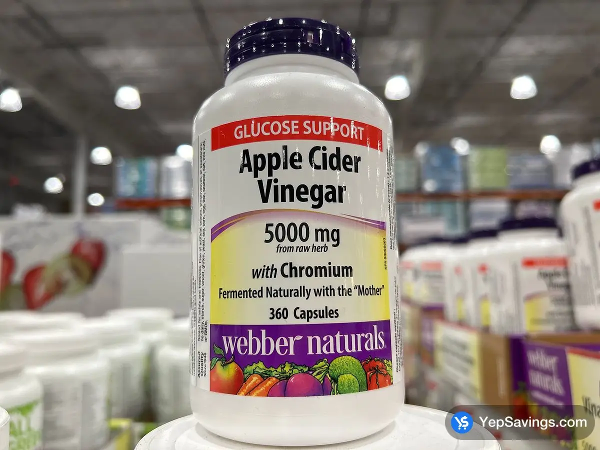 Costco WEBBER NATURALS APPLE CIDER VINEGAR 360 CAPSULES - Canada (ITM 1822437)