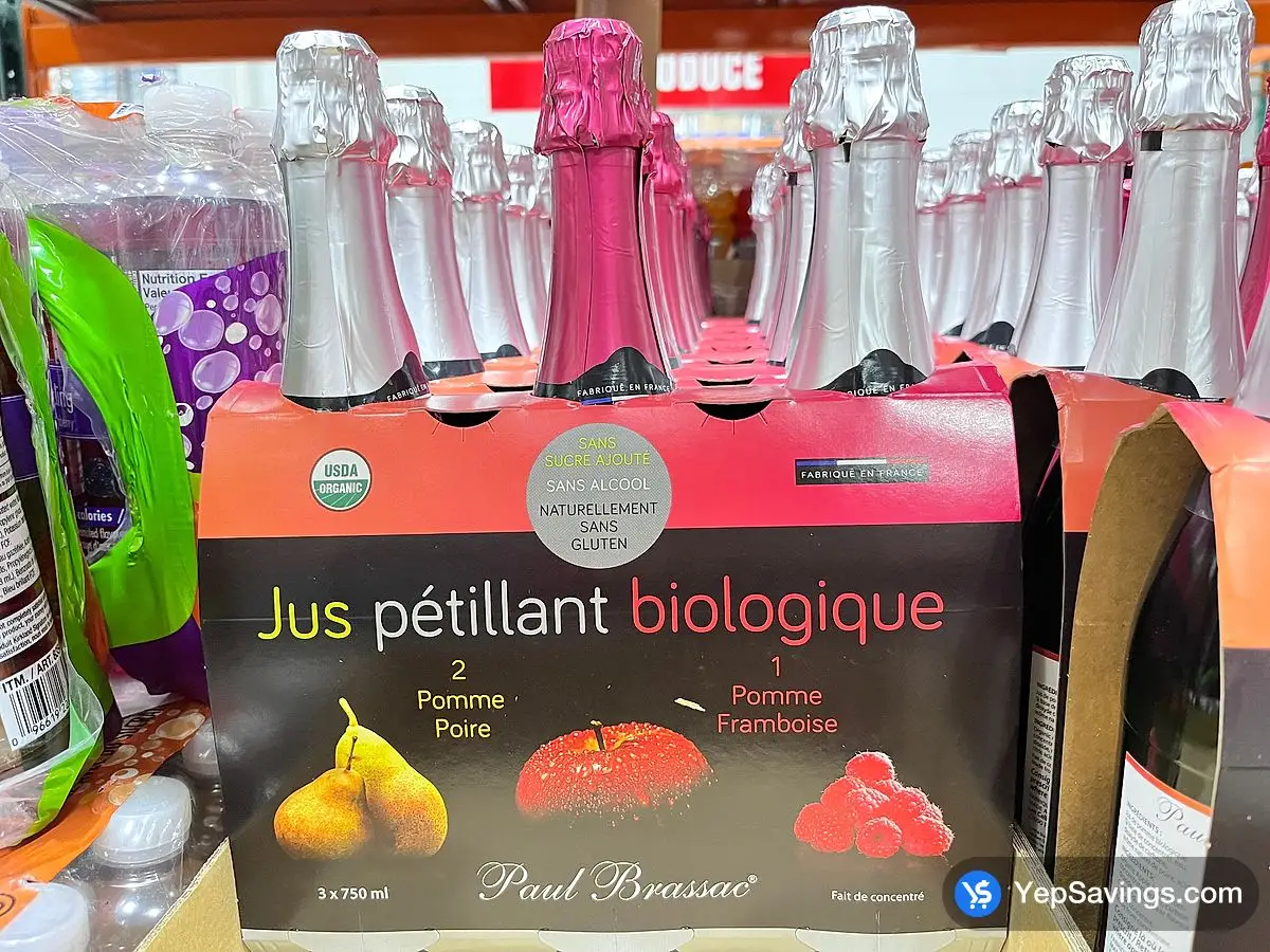 PAUL BRASSAC ORGANIC SPARKLING JUICE 3 X 750 ml ITM 5558566 at Costco