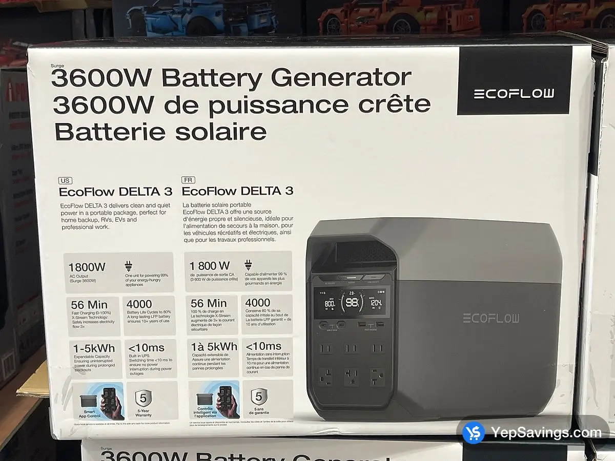 Costco ECOFLOW DELTA 3 POWER STATION - Canada (ITM 8880003)