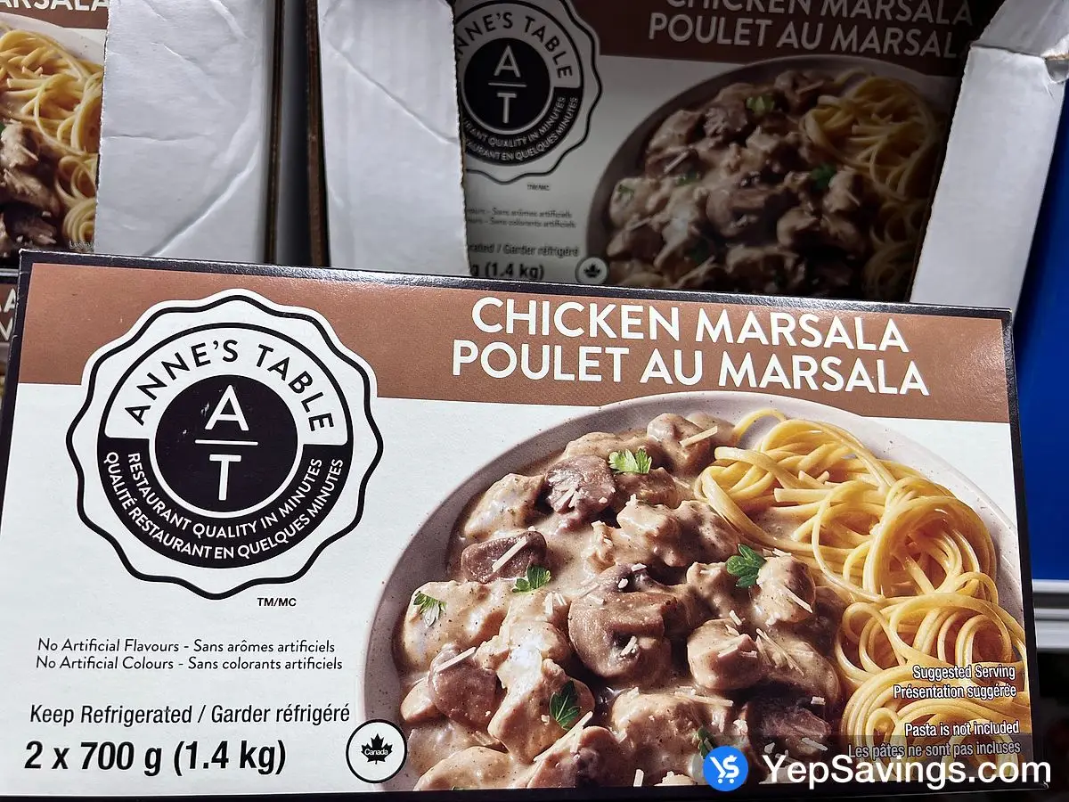 ANNE'S TABLE CHICKEN MARSALA 2 x 700 g ITM 1776298 at Costco