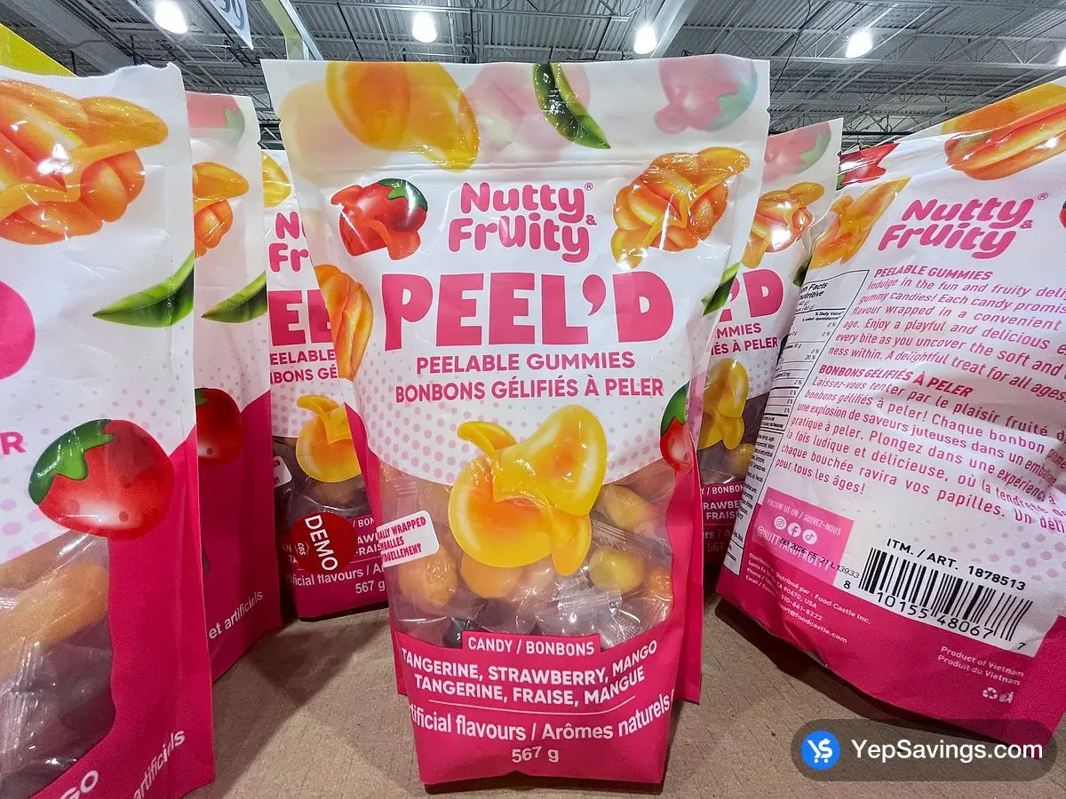 Costco NUTTY AND FRUITY PEEL'D GUMMIES 567 g - Canada (ITM 1878513)