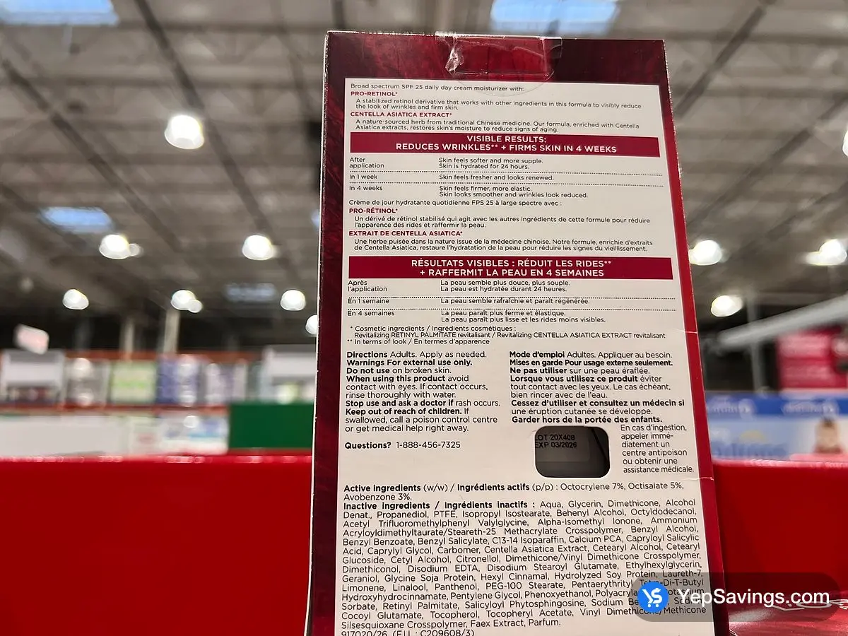 Costco L'OREAL REVITALIFT DAY FACE CREAM 100mL - Canada (ITM 1283085)