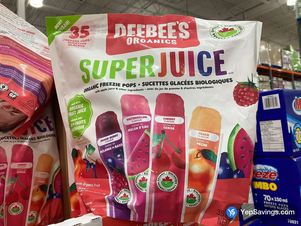Costco DEEBEE'S ORGANICS SUPER JUICE FREEZIE 35 x 40 ml - Canada (ITM 1912653)