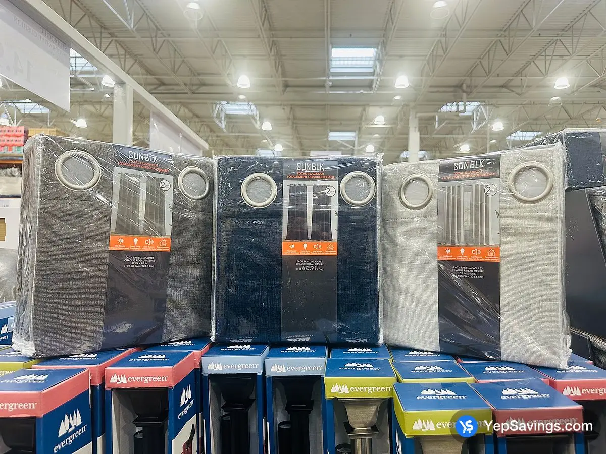 SUN + BLK BLACKOUT CURTAINS 52 " X 90 " 2 PANELS ITM 3395105 at Costco