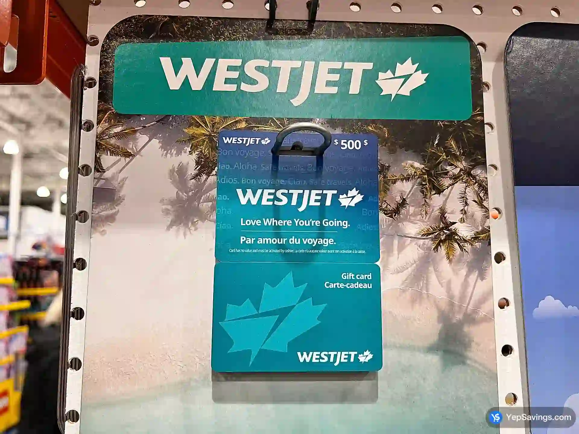 Costco WESTJET $500 GIFT CARD NON - REFUNDABLE - Canada (ITM 819)
