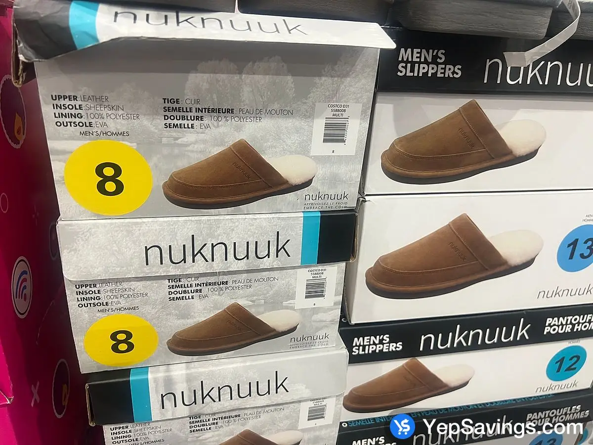 NUKNUUK MEN'S SLIPPERS + SIZES 8-13 at Costco 693 Wonderland Rd London