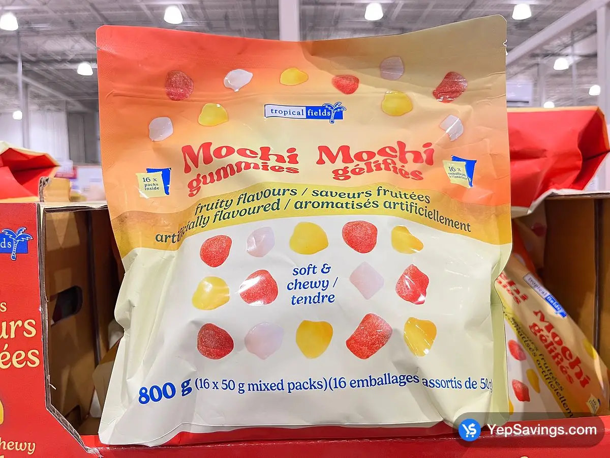 Costco TROPICAL FIELDS MOCHI GUMMIES 16 x 50 g - Canada (ITM 1865657)