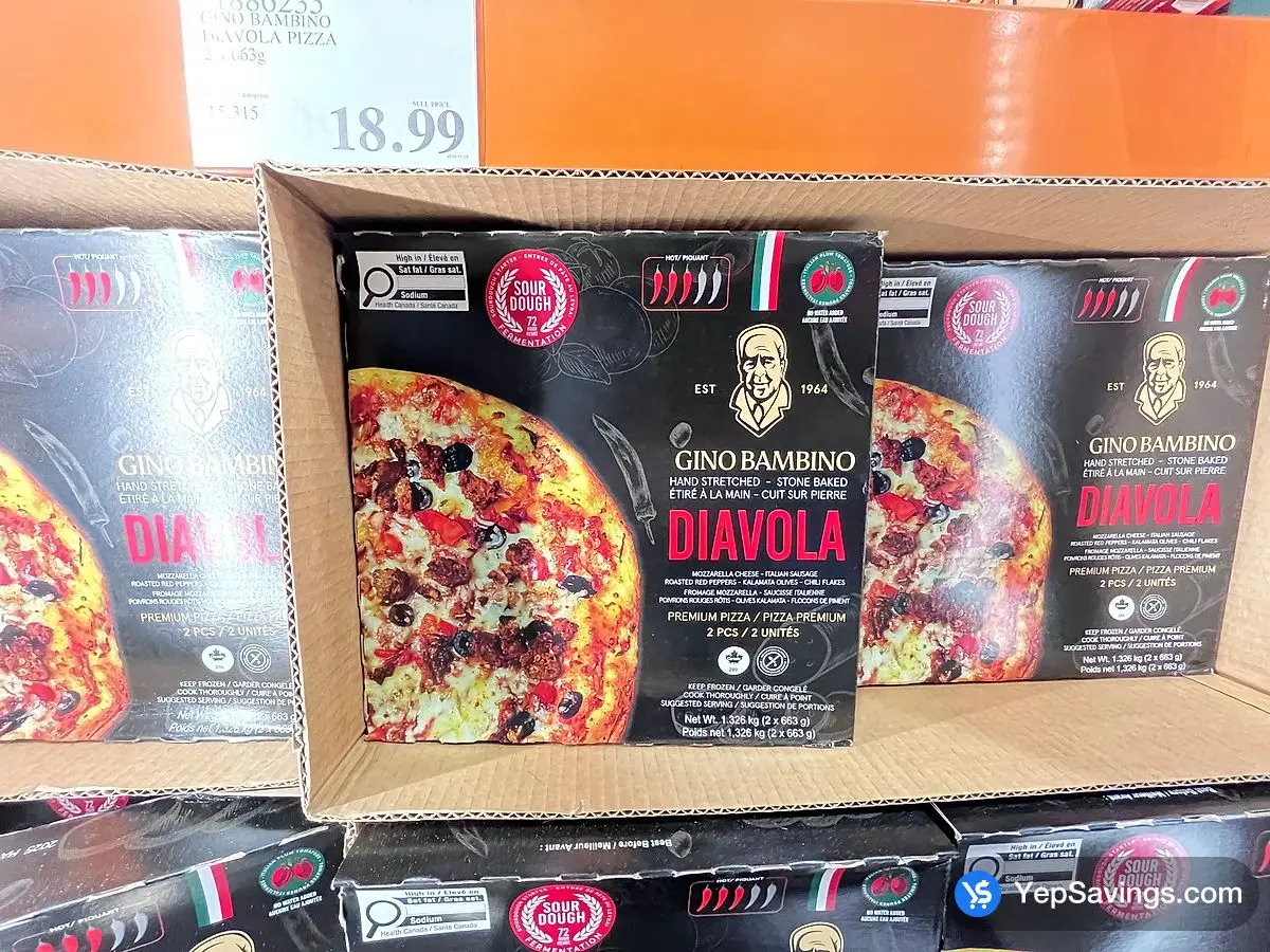 Costco GINO BAMBINO DIAVOLA PIZZA 2 x 663g - Canada (ITM 1886235)