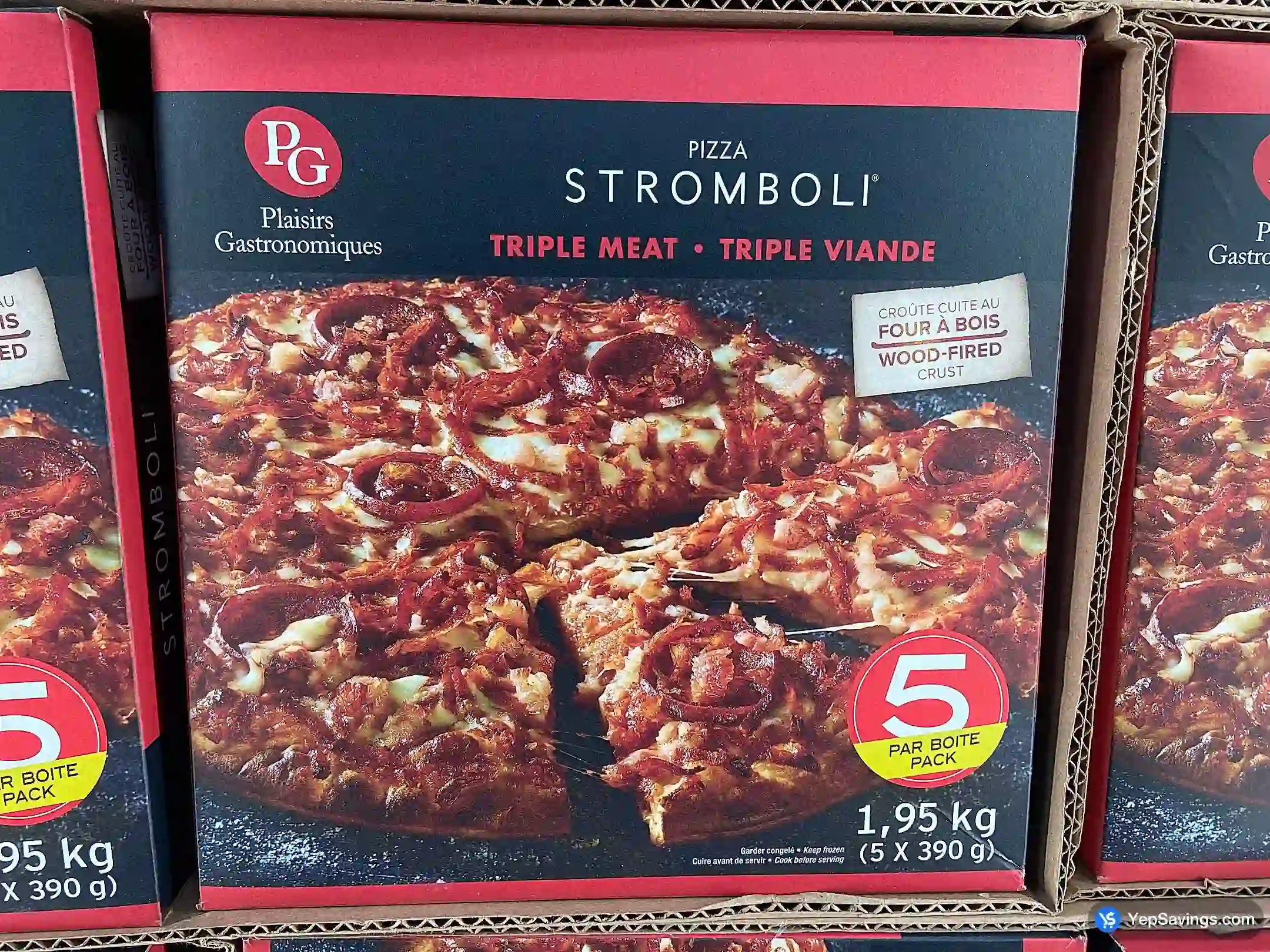 Costco STROMBOLI TRIPLE MEAT PIZZA 5 x 390g - Canada (ITM 2260829)