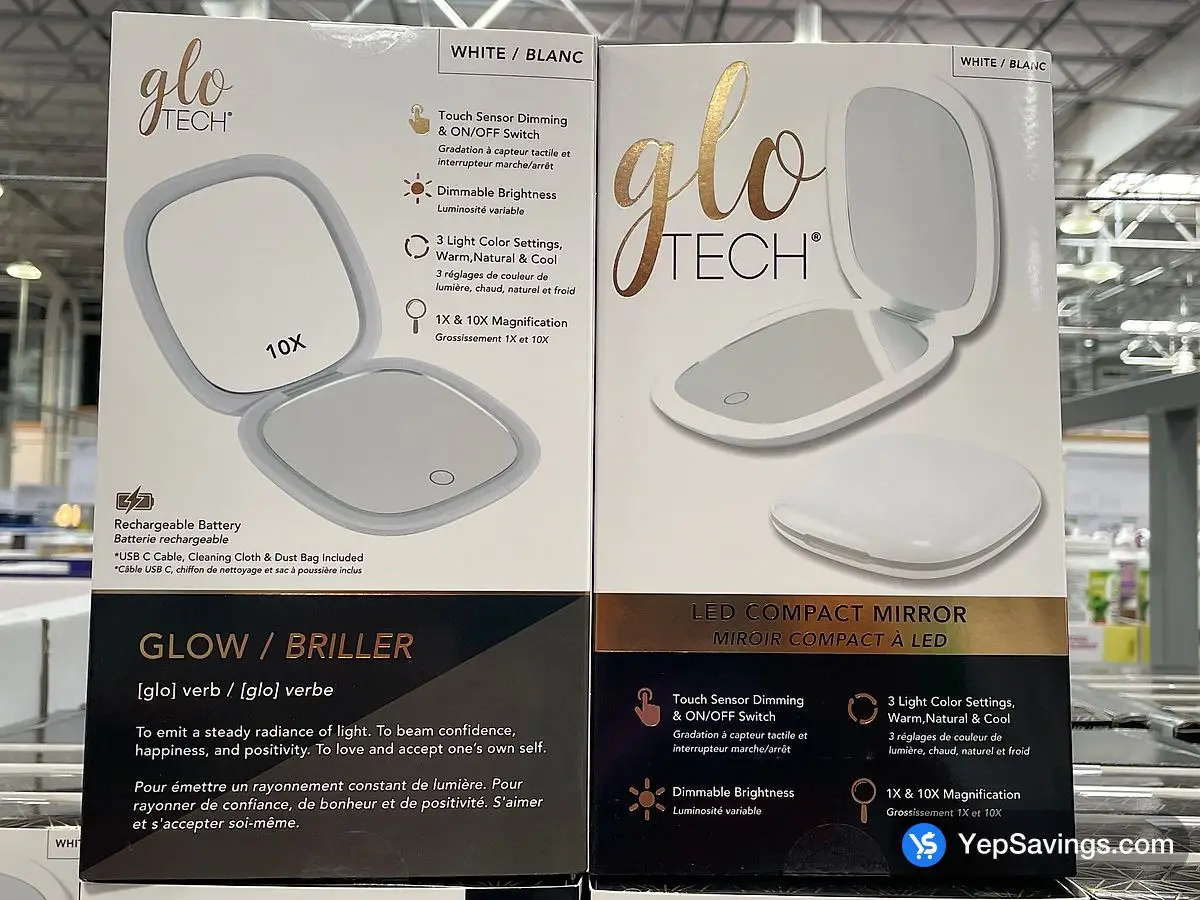 Costco GLO TECH LED COMPACT MIRROR - Canada (ITM 1737237)