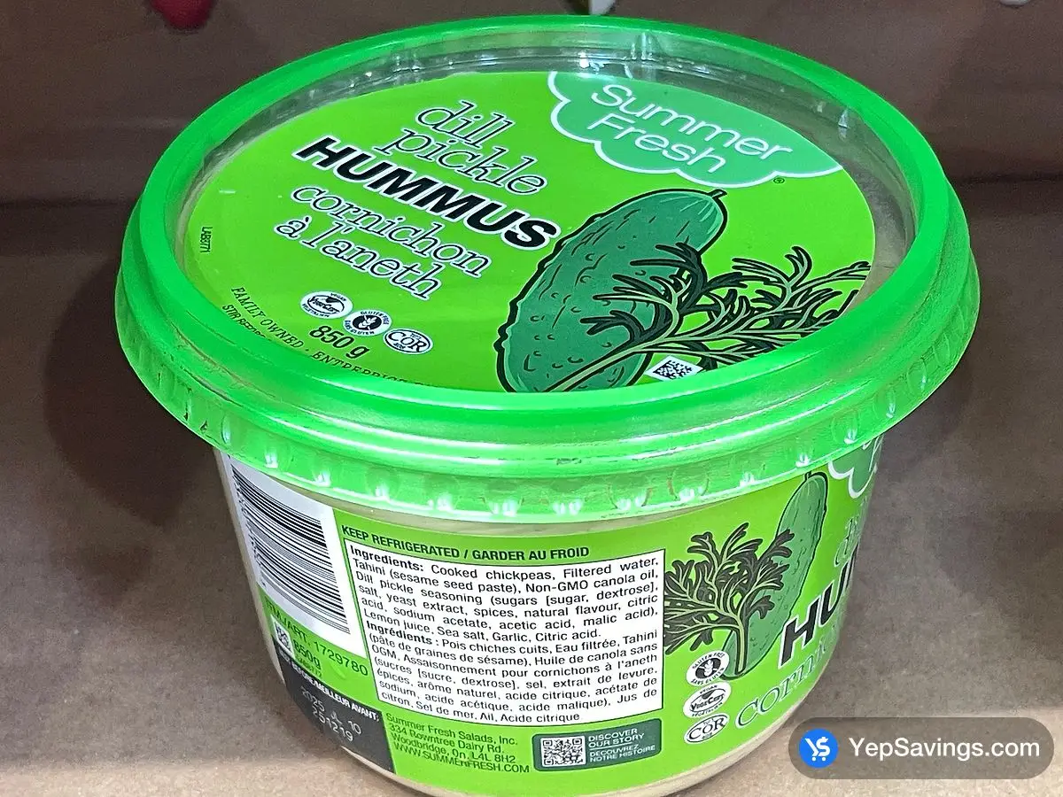 Costco SUMMER FRESH DILL PICKLE HUMMUS 850 g - Canada (ITM 1729780)