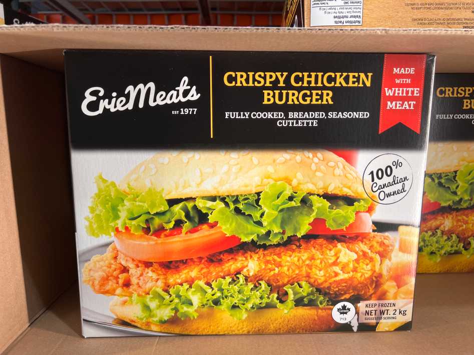 ERIE MEATS CRUNCHY CHICKEN BURGER 2 kg ITM 2309738 at Costco