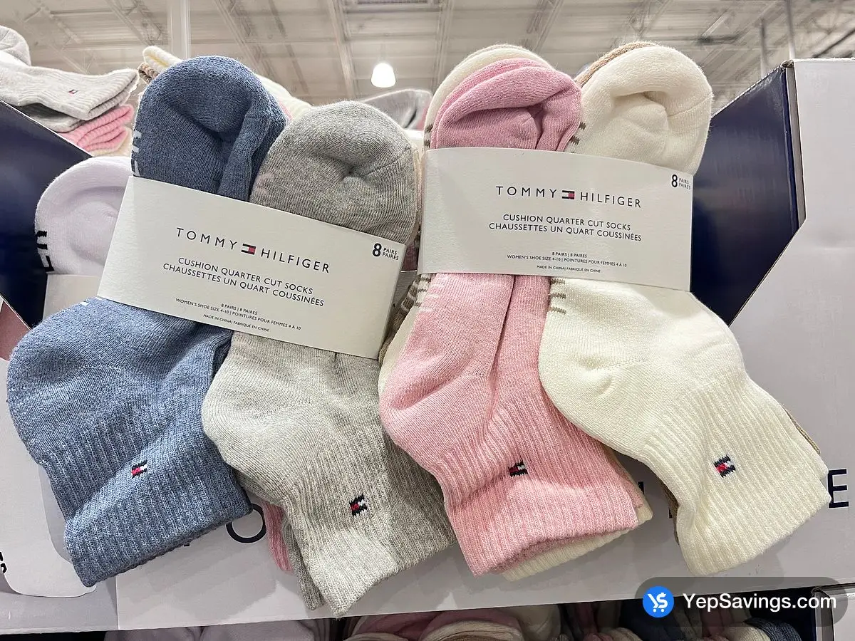 Costco TOMMY HILFIGER QUARTER SOCK 8PK LADIES SIZES 4-10 - Canada (ITM 2330055)