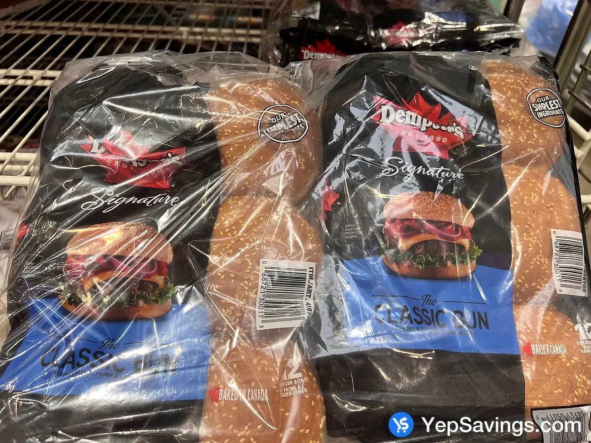 DEMPSTER'S DELUXE HAMBURGER BUNS 2 packs of 12 ITM 3538 at Costco