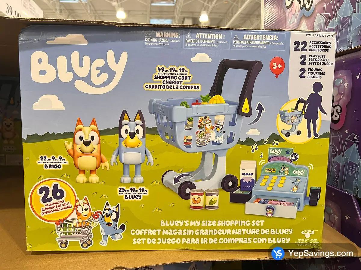 Costco BLUEY MY SIZE SHOPPING SET 26 PIECES - Canada (ITM 1739909)