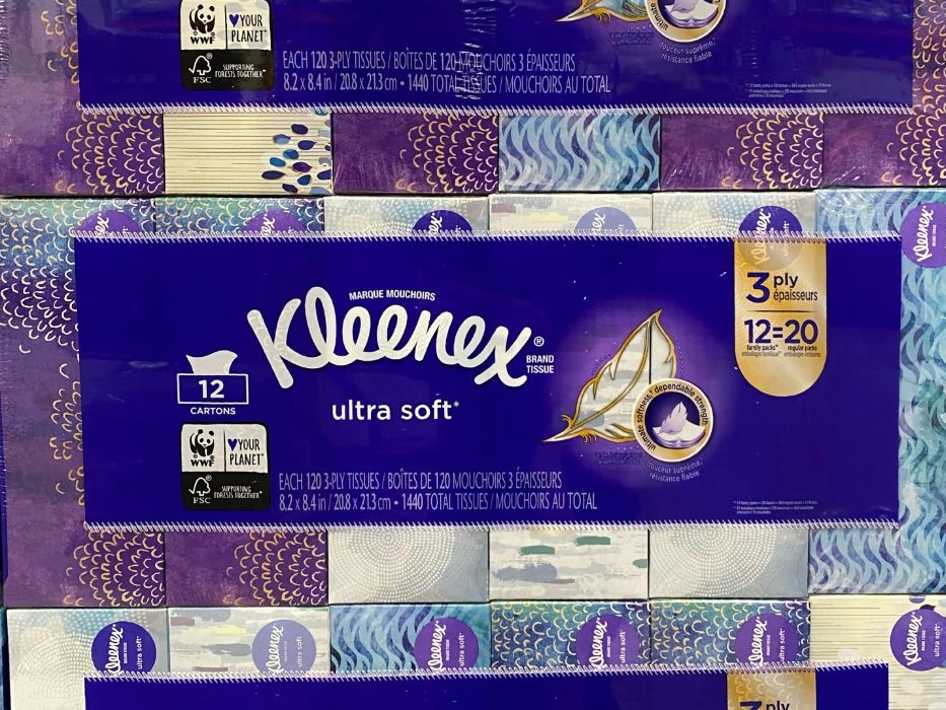 Costco KLEENEX ULTRA SOFT 3 PLY FACIAL TISSUE 12 BOXES x 120 SHEETS - Canada (ITM 1270070)
