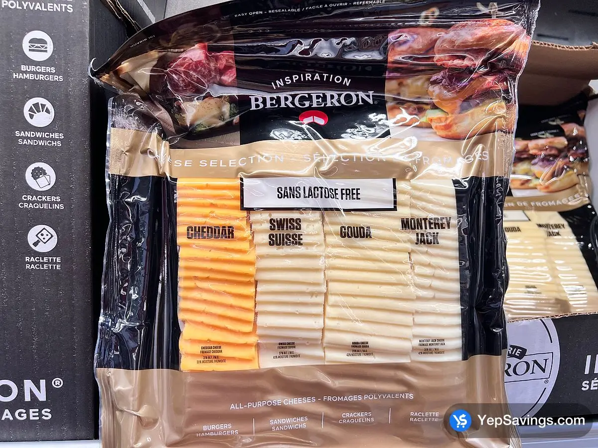 Costco BERGERON INSPIRATION CRACKER CUT CHEESE VARIETY TRAY 800g - Canada (ITM 380420)