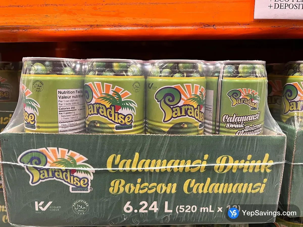 Costco PARADISE CALAMANSI JUICE 12 x 520 mL - Canada (ITM 1818978)