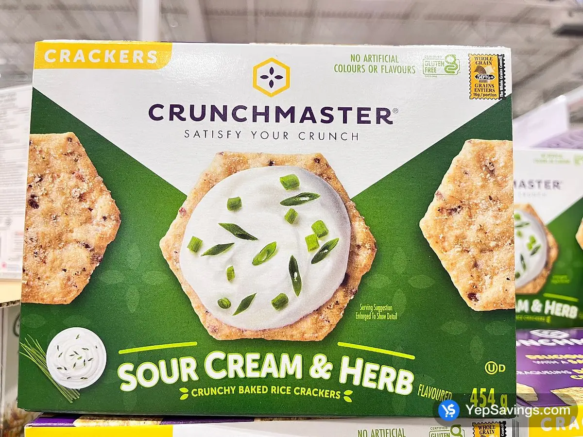 Costco CRUNCHMASTER SOUR CREAM AND HERB 454g - Canada (ITM 1144571)