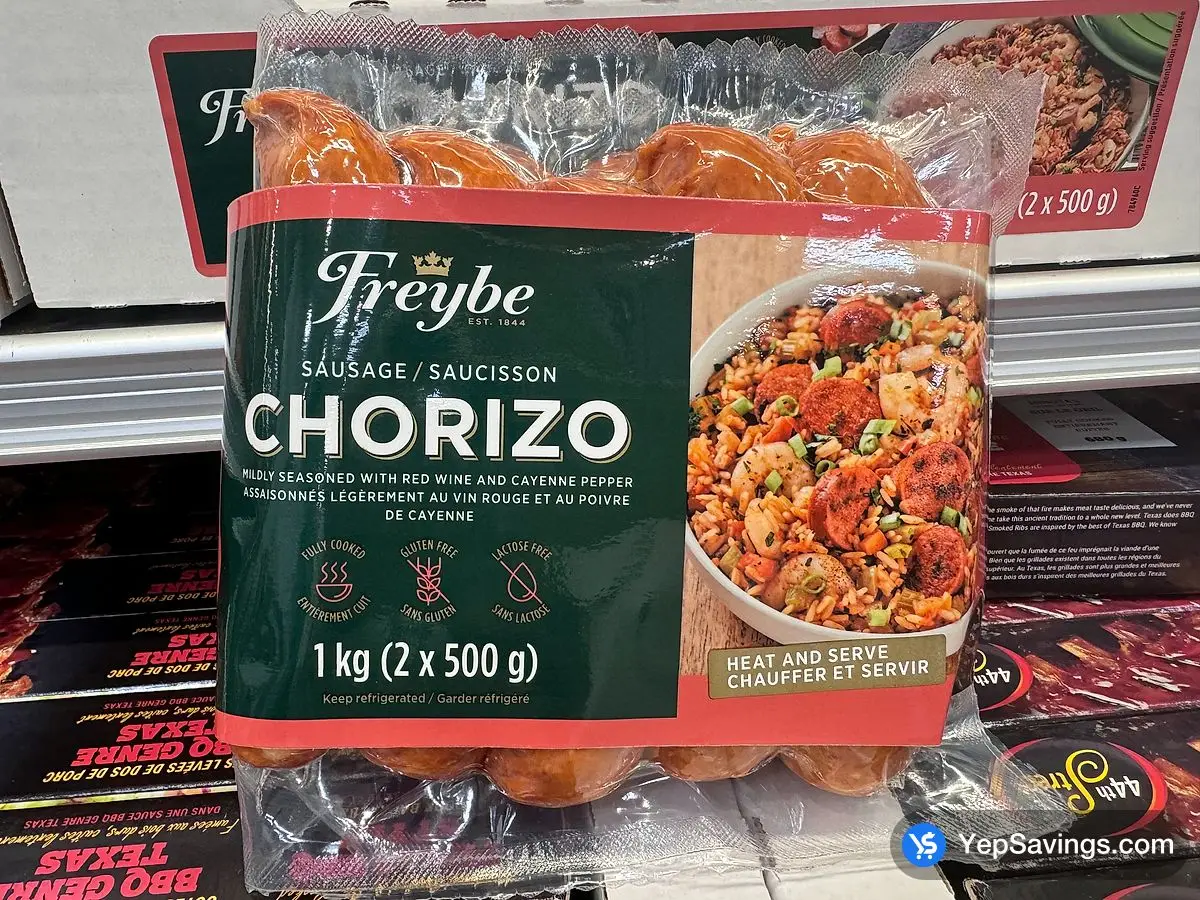 Costco FREYBE CHORIZO SAUSAGE 2 x 500 g - Canada (ITM 2184305)