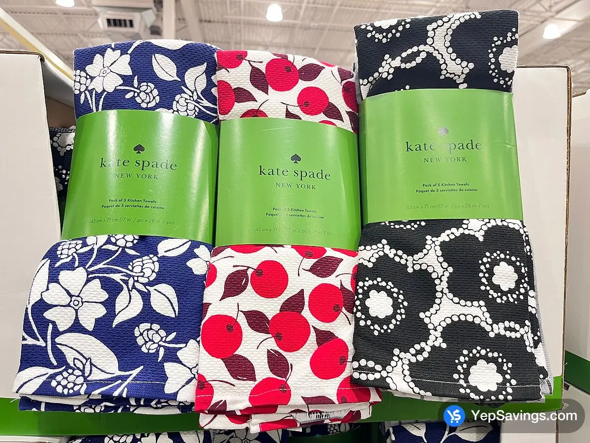 Costco KATE SPADE COTTON KITCHEN TOWEL 17 " X 28 " PACK OF 5 - Canada (ITM 1714629)