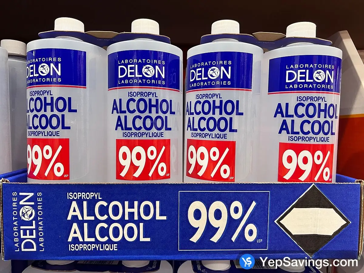 Costco DELON LABORATORIES ISOPROPYL ALCOHOL 99 % 2x1L - Canada (ITM 1789057)