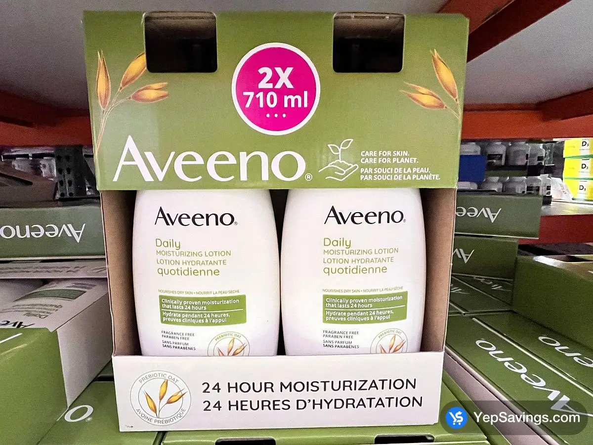 Costco AVEENO MOISTURIZING LOTION 2 x 710 mL - Canada (ITM 1730860)