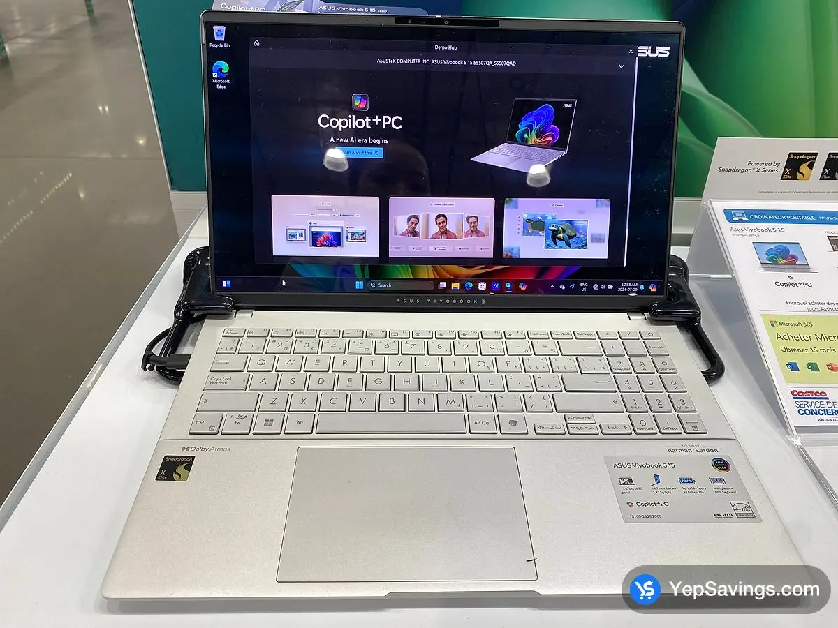 Costco ASUS VIVOBOOK S 15 MICROSOFT COPILOT + PC S5507QA - CB91 - CB - Canada (ITM 2060791)