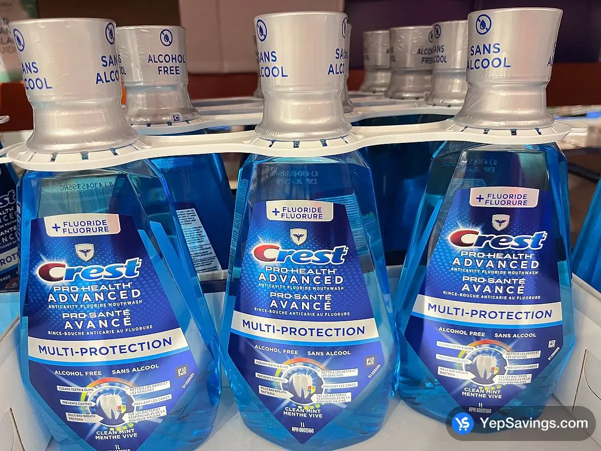 Costco CREST PRO-HEALTH MOUTHWASH 3 x 1L - Canada (ITM 1682059)