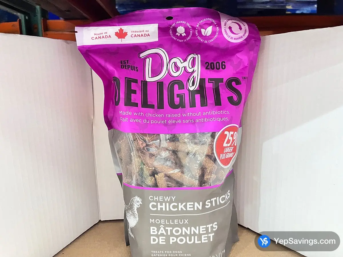 Costco DOG DELIGHTS CHEWY CHICKEN 1.25 KG - Canada (ITM 1744789)