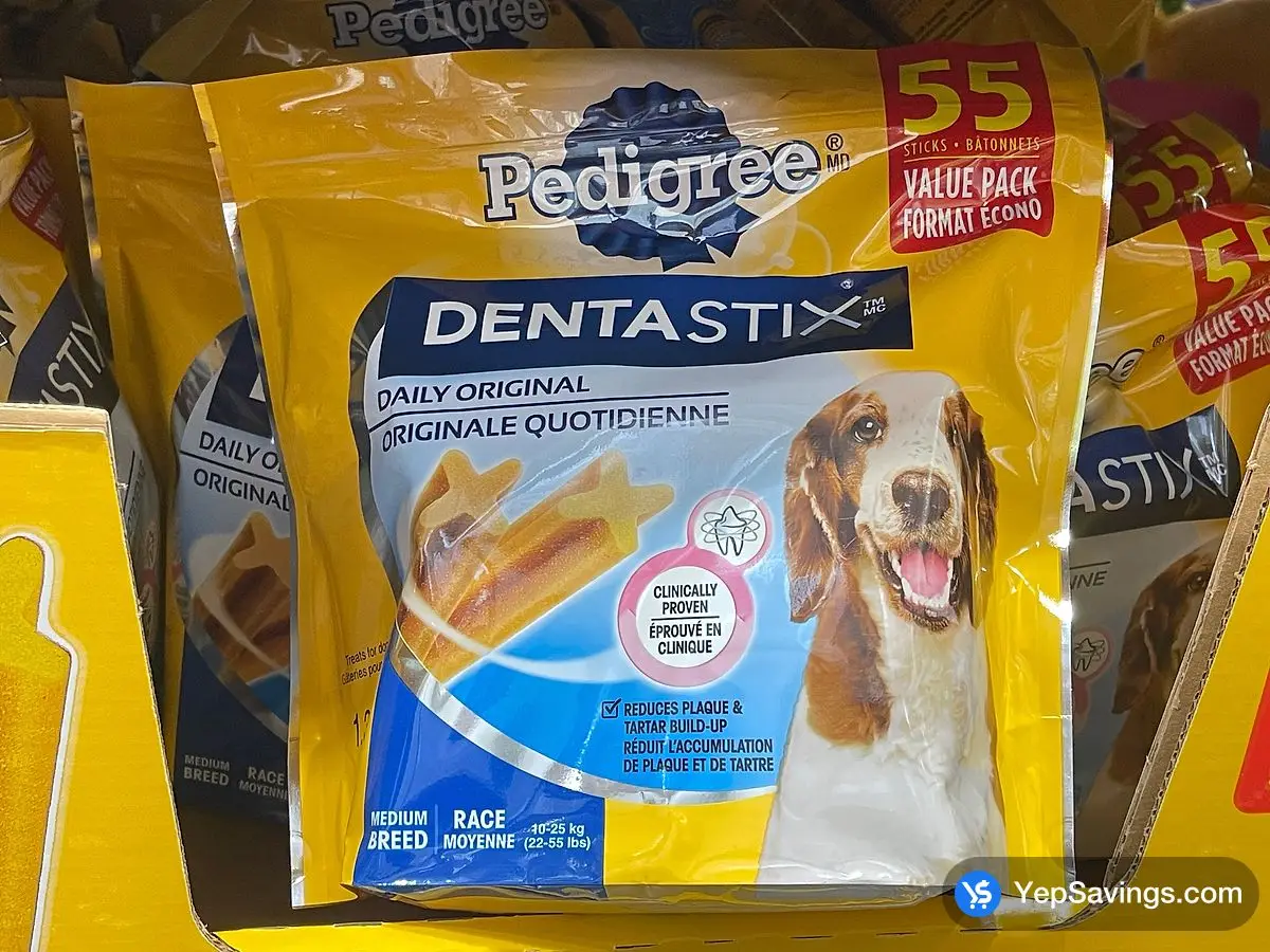 Costco PEDIGREE DENTASTIX PACK OF 55 - Canada (ITM 3212737)