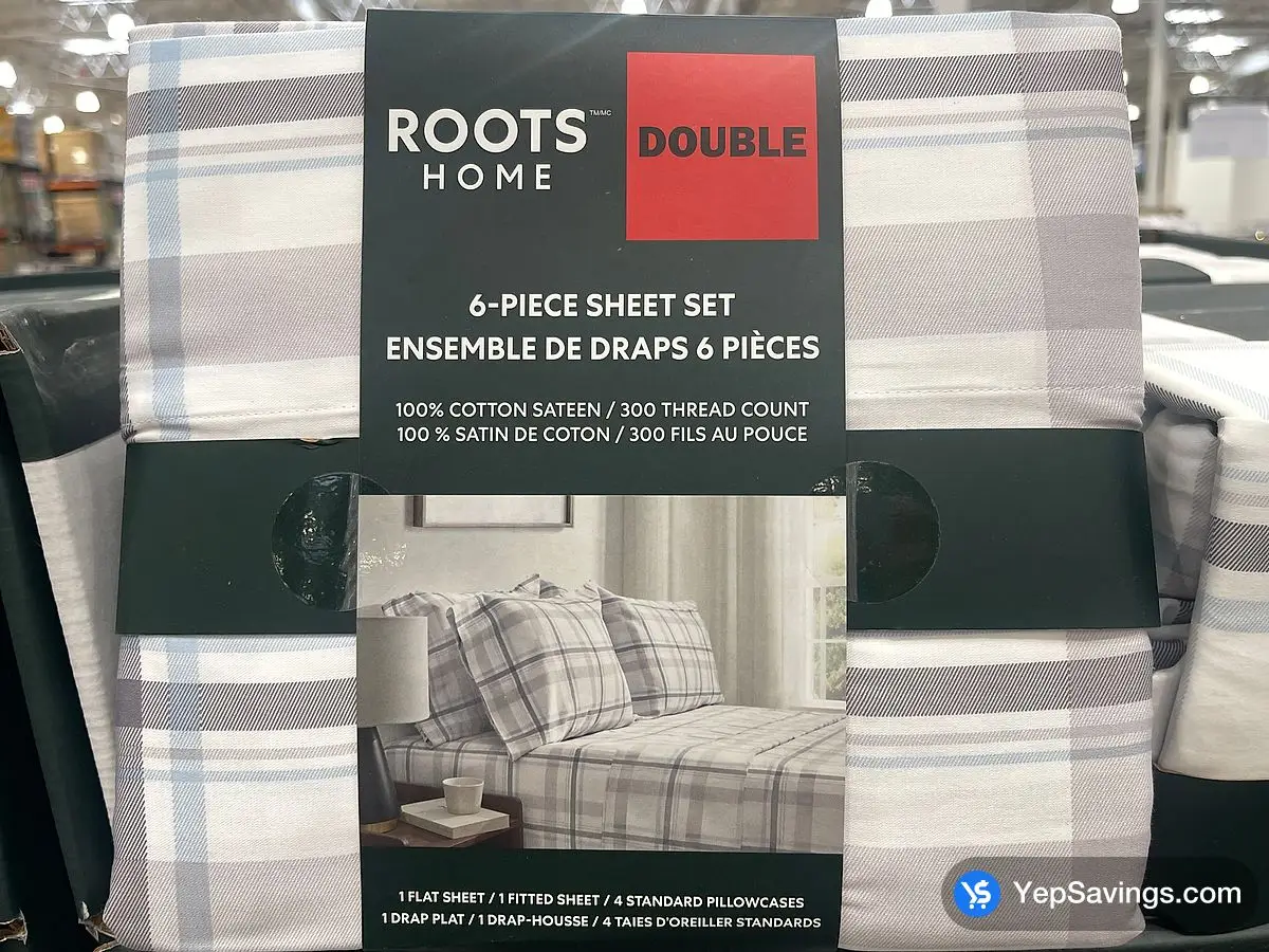 ROOTS COTTON SHEETS DOUBLE 6PC ITM 1891901 at Costco