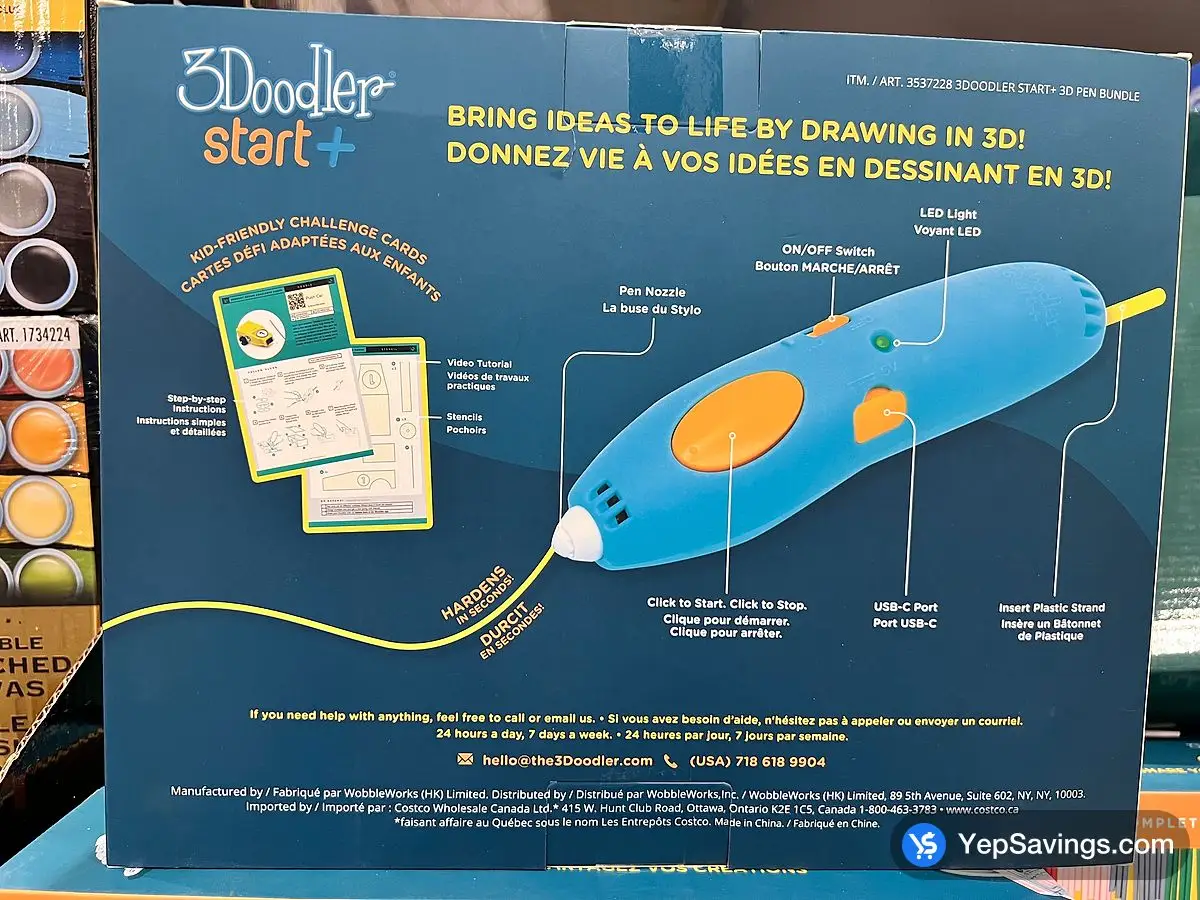 Costco 3DOODLER START PLUS BUNDLE SET - Canada (ITM 3537228)