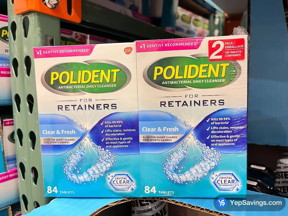 Costco POLIDENT RETAINER CLEANSER 2 x 84 UNITS - Canada (ITM 1898154)