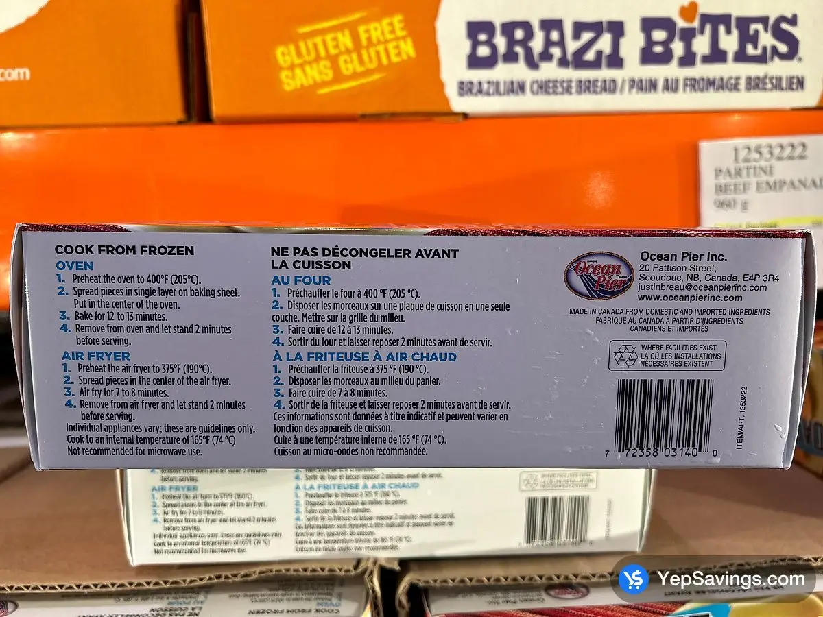 Costco PARTINI BEEF EMPANADAS 960 g - Canada (ITM 1253222)