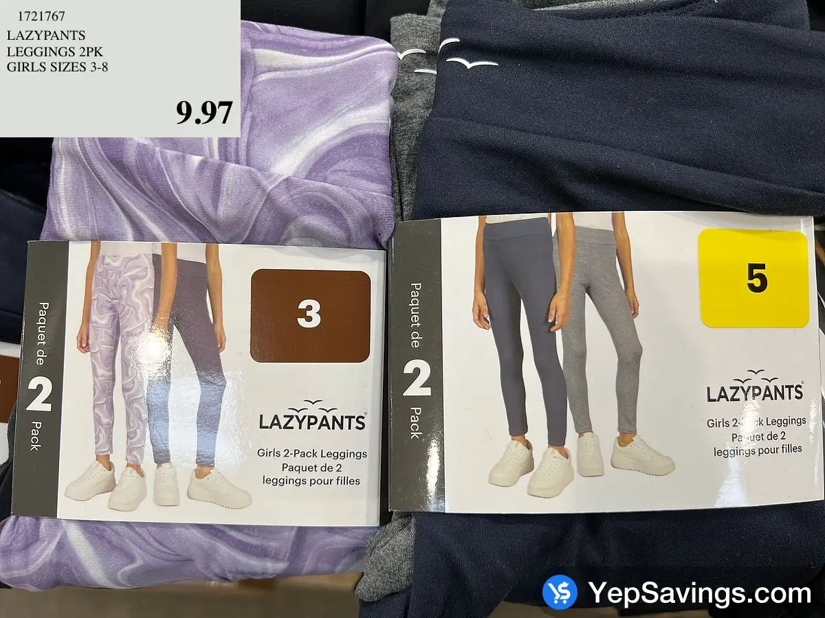 Costco Ancaster,Hamilton,ON LAZYPANTS LEGGINGS 2PK GIRLS 