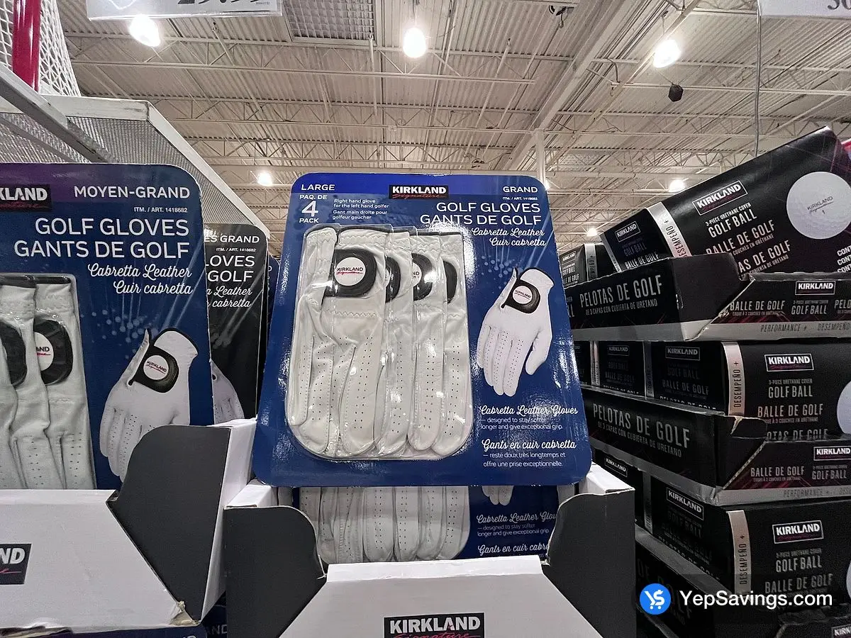 Costco KIRKLAND SIGNATURE PACK OF 4 GOLF GLOVES SIZES XS-XL - Canada (ITM 1418682)