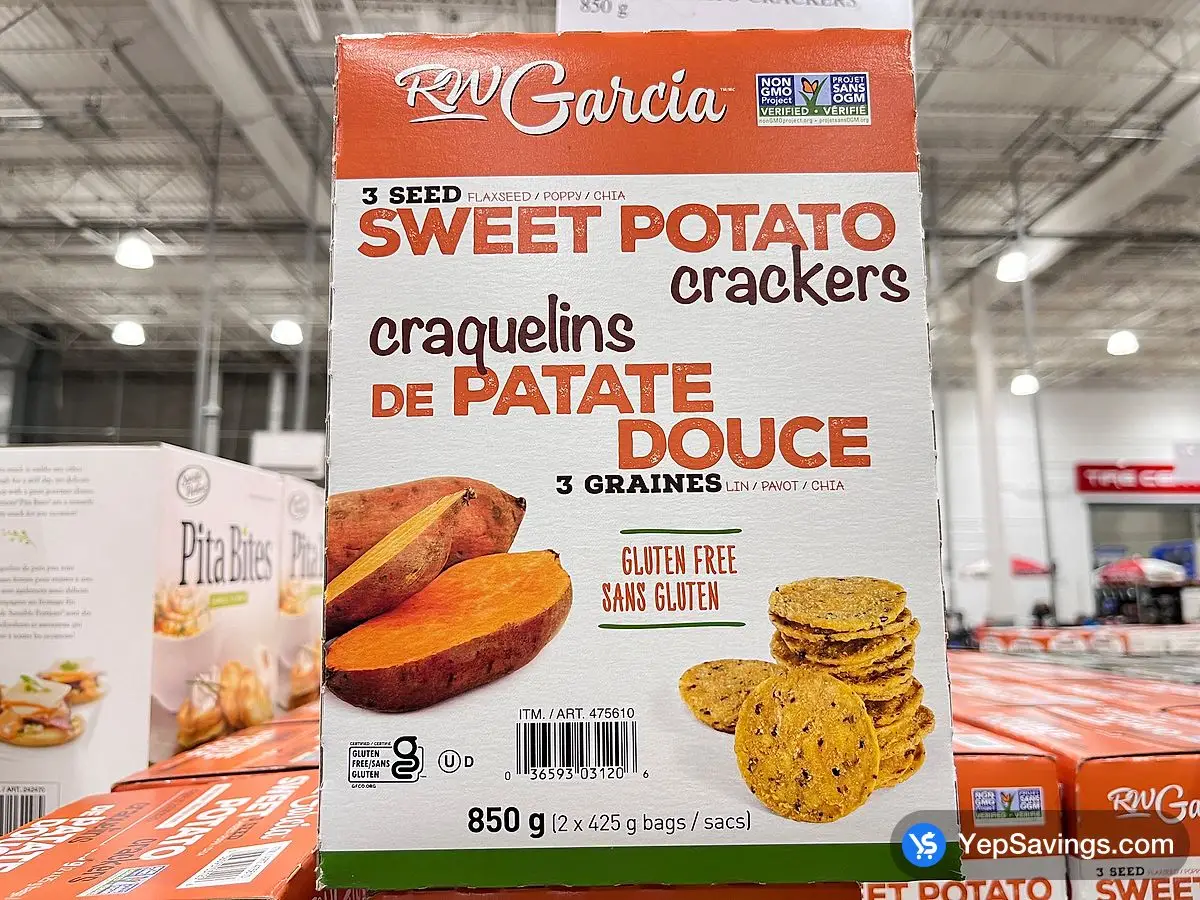 RW GARCIA SWEET POTATO CRACKERS 850g ITM 475610 at Costco