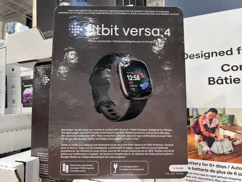 FITBIT VERSA 4 SMARTWATCH BLACK at Costco 693 Wonderland Rd London