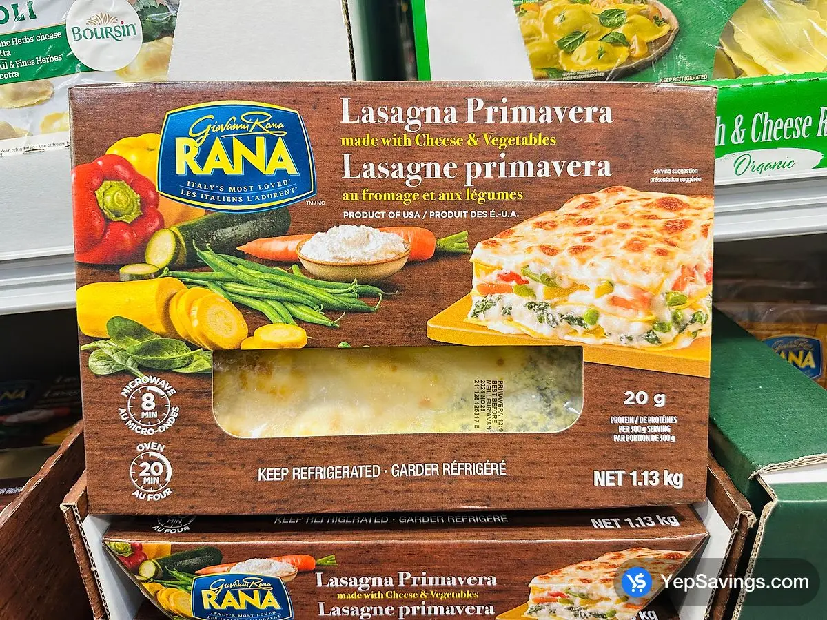 Costco RANA PRIMAVERA LASAGNA 1.13 kg - Canada (ITM 7772348)
