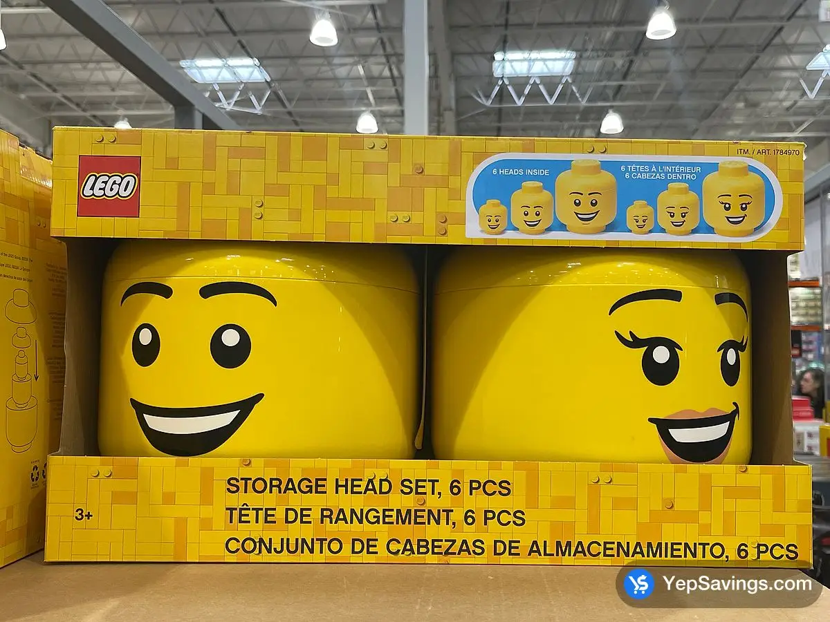 Costco LEGO SET OF 6 LEGO STORAGE HEADS - Canada (ITM 1784970)